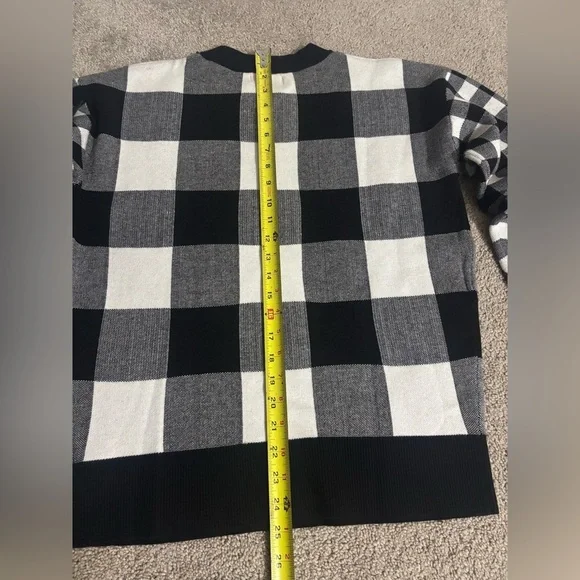 Rachel Zoe Women's Check Print Long Sleeve Crew Neck Sweatshirt
Black Size S - Picture 9 of 11